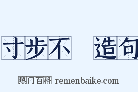 寸步不離造句是什么意思的图片